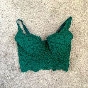 EUC VS GREEN LACE BUSTIER